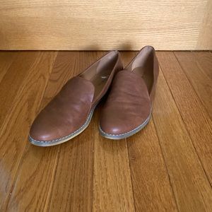 Brown Faux Leather Loafers Women’s 8.5
